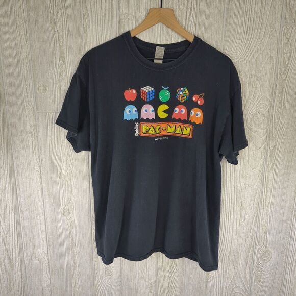 Pac-Man x Rubiks Cube Retro Games T-Shirt Men's Size XL Black Tshirt - Picture 3 of 6